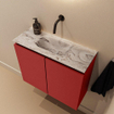 MONDIAZ TURE-DLUX 60cm toiletmeubel Fire. EDEN wastafel Glace positie midden. Zonder kraangat. SW1103265