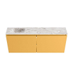 MONDIAZ TURE-DLUX 120cm toiletmeubel Ocher. EDEN wastafel Glace positie links. Met 1 kraangat. SW1103413