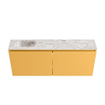 MONDIAZ TURE-DLUX 120cm toiletmeubel Ocher. EDEN wastafel Glace positie links. Zonder kraangat. SW1103399