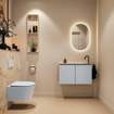 MONDIAZ TURE-DLUX 80cm toiletmeubel Clay. EDEN wastafel Frappe positie rechts. Met 1 kraangat. SW1102690