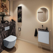 MONDIAZ TURE-DLUX 40cm toiletmeubel Clay. EDEN wastafel Lava positie midden. Zonder kraangat. SW1103710