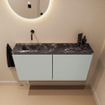 MONDIAZ TURE-DLUX 100cm toiletmeubel Greey. EDEN wastafel Lava positie links. Zonder kraangat. SW1103832