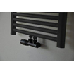 Riko universele radiator aansluitset haaks links mat zwart OUTLETSTORE STORE22948