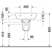 Duravit D-code wastafel 55 cm wit 0315103