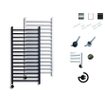 Sanicare Qubic Elektrische Design Radiator - 126.4 x 60 cm - 565 Watt - thermostaat chroom linksonder - chroom SW890940