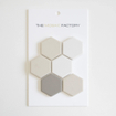 SAMPLE The Mosaic Factory London mozaïektegel - 15x25cm - wand en vloertegel - Zeshoek/Hexagon - Porselein White mix Mat SW1159414