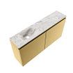 MONDIAZ TURE-DLUX 100cm toiletmeubel Oro. EDEN wastafel Glace positie links. Zonder kraangat. SW1103433