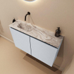 MONDIAZ TURE-DLUX 80cm toiletmeubel Clay. EDEN wastafel Glace positie links. Zonder kraangat. SW1103238