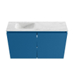 MONDIAZ TURE-DLUX 80cm toiletmeubel Jeans. EDEN wastafel Opalo positie links. Met 1 kraangat. SW1104342
