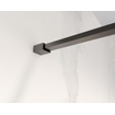 Fortifura Galeria inloopdouche - 120x200cm - helder glas - wandarm - Geborsteld Gunmetal PVD SW876762