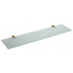 Wiesbaden Ida planchet 52x14cm glas met bevestiging geborsteld messing SW538297