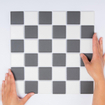 The Mosaic Factory London mozaïektegel - 30.9x30.9cm - wand en vloertegel - Vierkant - Porselein Chessboard Mat SW62225