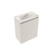 MONDIAZ TURE-DLUX 40cm toiletmeubel Linen. EDEN wastafel Frappe positie links. Met 1 kraangat. SW1102819