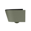 MONDIAZ LAVIE wandclosetpack - 36x53cm - diepspoel - rimless - Army (groen) - softclose - quick-release - toiletzitting - Urban (zwart) SW1208739