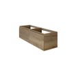 HR badmeubelen Matrix Wastafelonderkast - 140x44.8x40cm - 2 lades - greeploos met greeplijst - natuur eiken SW233771