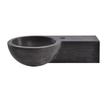 Wiesbaden B waskom rond 40x23x10cm met kraangat rechts hardsteen zwart TWEEDEKANS OUT7165