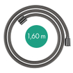HansgroheDesignflexdoucheslang textiel160cmbrushed black chrome SW918289