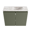MONDIAZ TURE-DLUX 60cm toiletmeubel Army. EDEN wastafel Glace positie rechts. Zonder kraangat. SW1103175