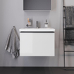 Duravit D-Neo wastafelonderkast 63.4x44x45.2cm 1 lade met softclose wit Hoogglans SW640702