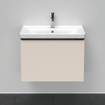 Duravit D-Neo wastafelonderkast 63.4x44x45.2cm 1 lade met softclose Taupe Mat SW640735