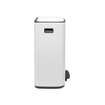 Brabantia Bo Pedaalemmer - 2x30 liter - 2 kunststof binnenemmers - wit SW1026529