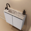 MONDIAZ TURE-DLUX 60cm toiletmeubel Cale. EDEN wastafel Glace positie links. Met 1 kraangat. SW1103191