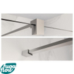 FugaFlow Eccelente Vetro inloopdouche badkamer verlengde stabilisatiestang 200cm los incl.bevestigingsmaterialen - geborsteld RVS SW1123710