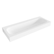 Mondiaz BIG LARGE Vrijhangende wastafel - 120cm - wasbak midden - rand 12cm - Solid surface Talc SW430156