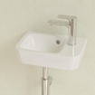 Villeroy & Boch O.novo fontein 36X25cm 1 kraangat rechts met overloop ceramic+ wit SW448504