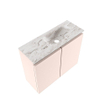 MONDIAZ TURE-DLUX 60cm toiletmeubel Rosee. EDEN wastafel Glace positie rechts. Zonder kraangat. SW1105199