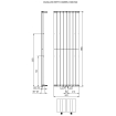 Plieger Cavallino Retto designradiator verticaal dubbel middenaansluiting 1800x602mm 1549W wit 7253044