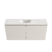 MONDIAZ TURE-DLUX 100cm toiletmeubel Linen. EDEN wastafel Ostra positie midden. Met 1 kraangat. SW1104908