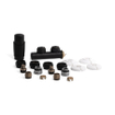 Riko set thermostatisch onderblok haaks-rechts mat zwart OUTLETSTORE STORE31524