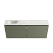 MONDIAZ TURE-DLUX 120cm toiletmeubel Army. EDEN wastafel Ostra positie links. Zonder kraangat. SW1104726