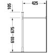 Duravit Vero onderstel voor wastafel 045480 chroom 0305326