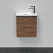 Duravit D-Neo wastafelonderkast 41x44x27.4cm Linksdraaiend 1 deur Noten (donker) Mat SW640740