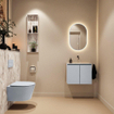 MONDIAZ TURE-DLUX 60cm toiletmeubel Clay. EDEN wastafel Glace positie midden. Zonder kraangat. SW1103189