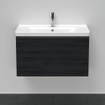 Duravit D-Neo wastafelonderkast 78.4x44x45.2cm 1 lade met softclose Eiken (zwart) Mat SW640811