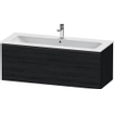 Duravit D-Neo wastafelonderkast 121x44x46.2cm 1 lade Eiken (zwart) Mat SW640731