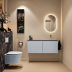 MONDIAZ TURE-DLUX 120cm toiletmeubel Clay. EDEN wastafel Lava positie rechts. Zonder kraangat. SW1103740
