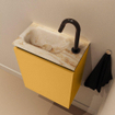 MONDIAZ TURE-DLUX 40cm toiletmeubel Ocher. EDEN wastafel Frappe positie links. Met 1 kraangat. SW1102896