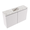 MONDIAZ TURE-DLUX 80cm toiletmeubel Cale. EDEN wastafel Glace positie midden. Met 1 kraangat. SW1103173
