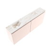 MONDIAZ TURE-DLUX 120cm toiletmeubel Rosee. EDEN wastafel Frappe positie links. Zonder kraangat. SW1102960