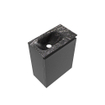 MONDIAZ TURE-DLUX 40cm toiletmeubel Dark Grey. EDEN wastafel Lava positie links. Met 1 kraangat. SW1103759