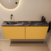 MONDIAZ TURE-DLUX 120cm toiletmeubel Ocher. EDEN wastafel Lava positie links. Zonder kraangat. SW1103897