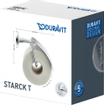 Duravit Starck t closetrolhouder met deksel chroom SW297090