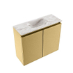 MONDIAZ TURE-DLUX 60cm toiletmeubel Oro. EDEN wastafel Glace positie midden. Met 1 kraangat. SW1103440