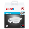 Tesa Smooz Zeephouder 13.5x15.5x8.5cm zonder boren Zelfklevend Verchroomd Metaal chroom wit SW415860