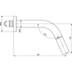 Ideal Standard IdealStream toiletkraan wandmodel met uitloop 18cm chroom SW84240