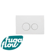 FugaFlow Metal Bedieningsplaat - bedieningspaneel voor Geberit UP320 inbouwreservoir - dualflush - ronde knoppen - metaal wit mat SW999930